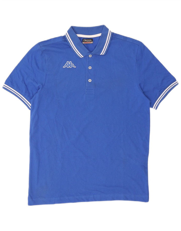 Polo Kappa Hombre Algodón Azul Medio
