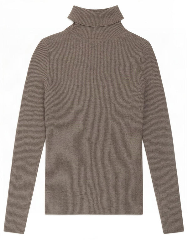 Marks & Spencer Womens Roll Neck Jumper Sweater UK 10 Small Grey Viscose