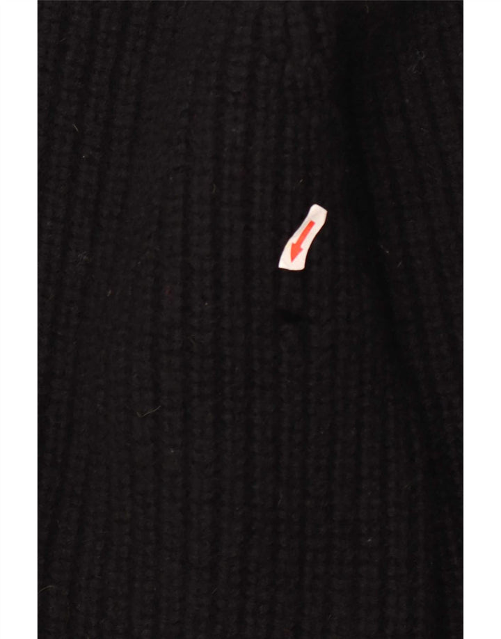 The Sweater Shop Jersey con Cuello Barco para Hombre Lana Nueva Negra Mediana