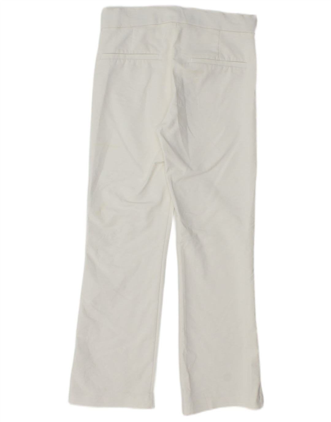 ZARA Mujer Pantalón Recto Cropped XS W26 L25 Blanco
