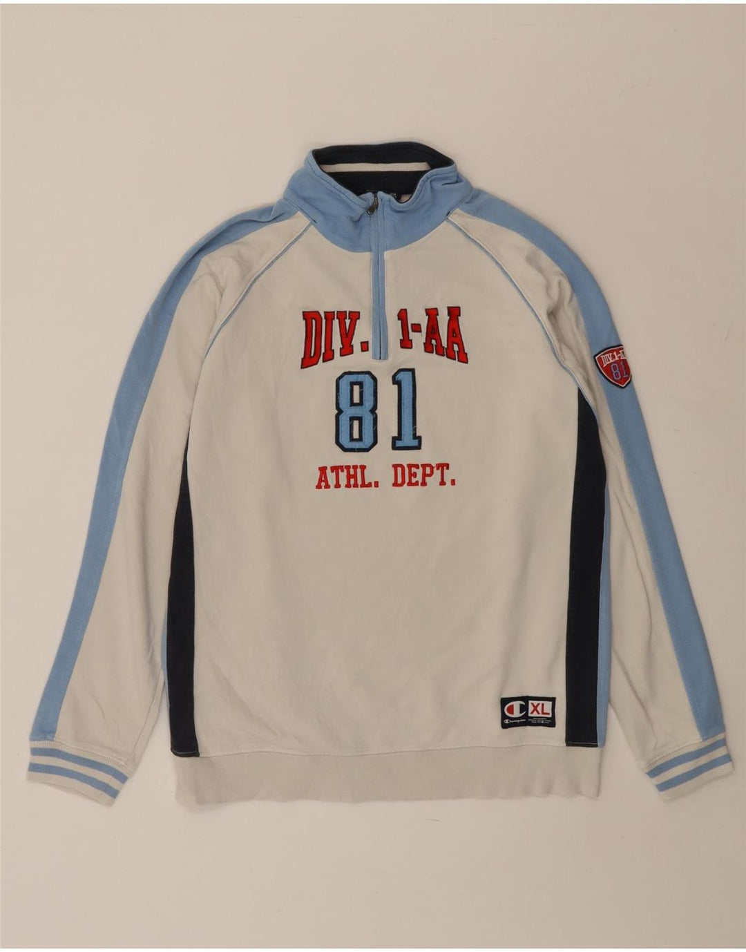 CHAMPION Sudadera gráfica para niños Jersey 13-14 años XL Bloque de color blanco