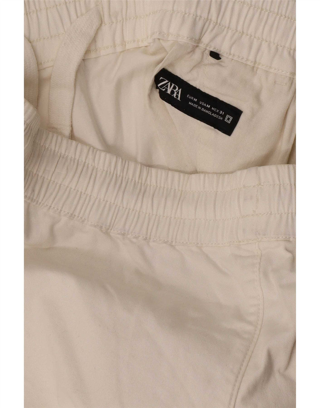 Zara Hombre Pantalones Cortos Chinos Medianos W31 Blanco