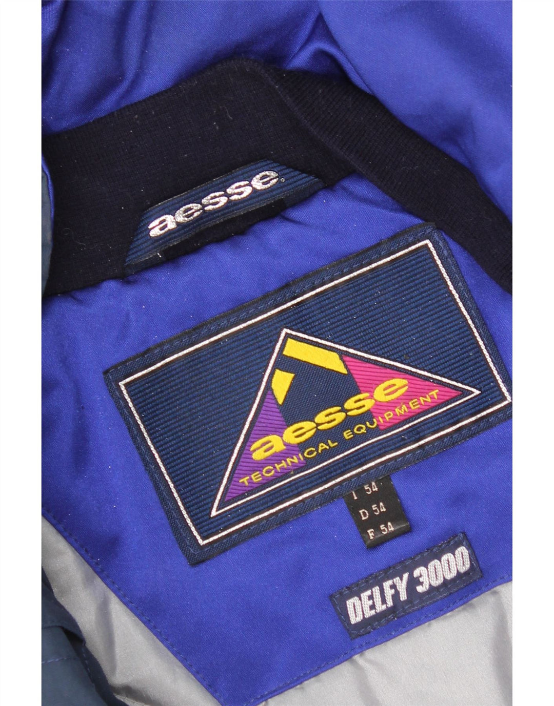 Aesse Chaqueta de esquí con capucha para hombre IT 54 2XL Azul Colorblock