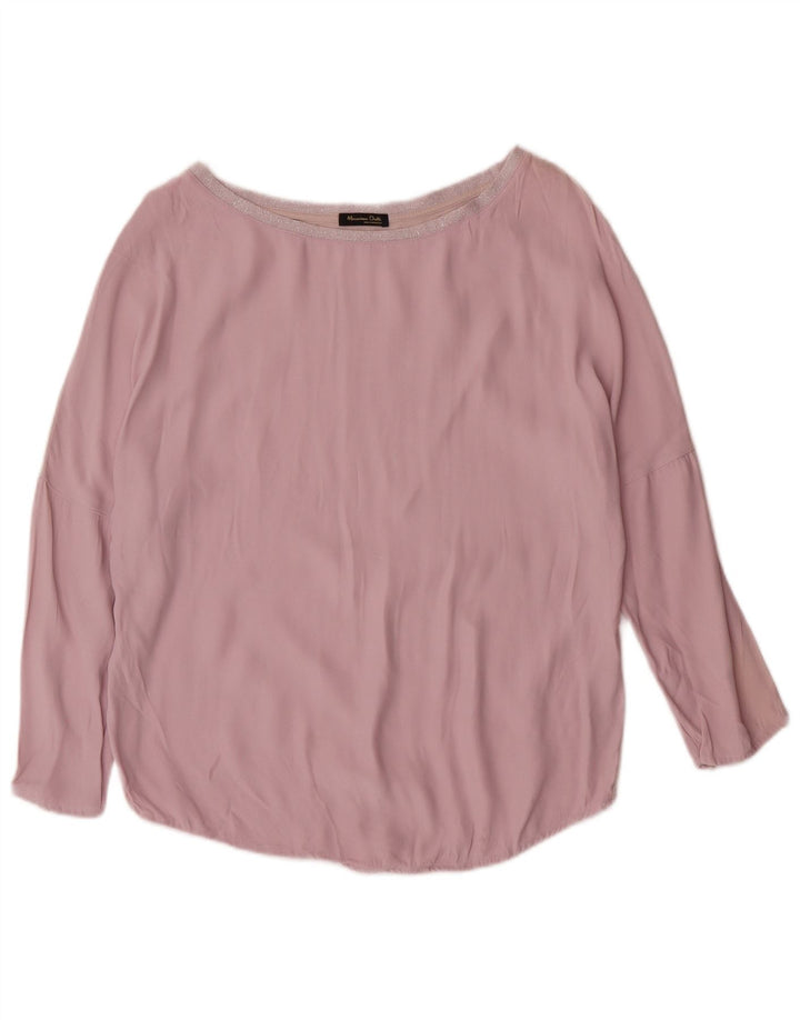 MASSIMO DUTTI Blusa extragrande para mujer UK 10 Small Pink Colourblock