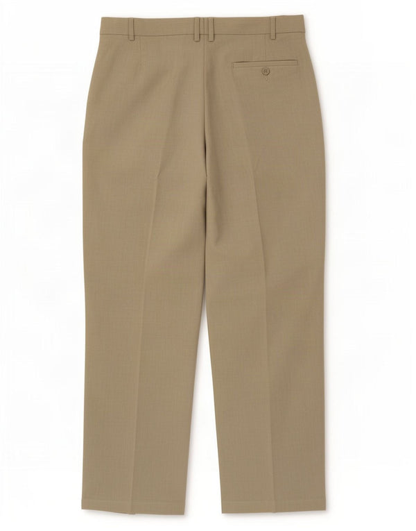 Marks & Spencer Pantalón de traje recto para hombre W38 L30 Poliéster beige