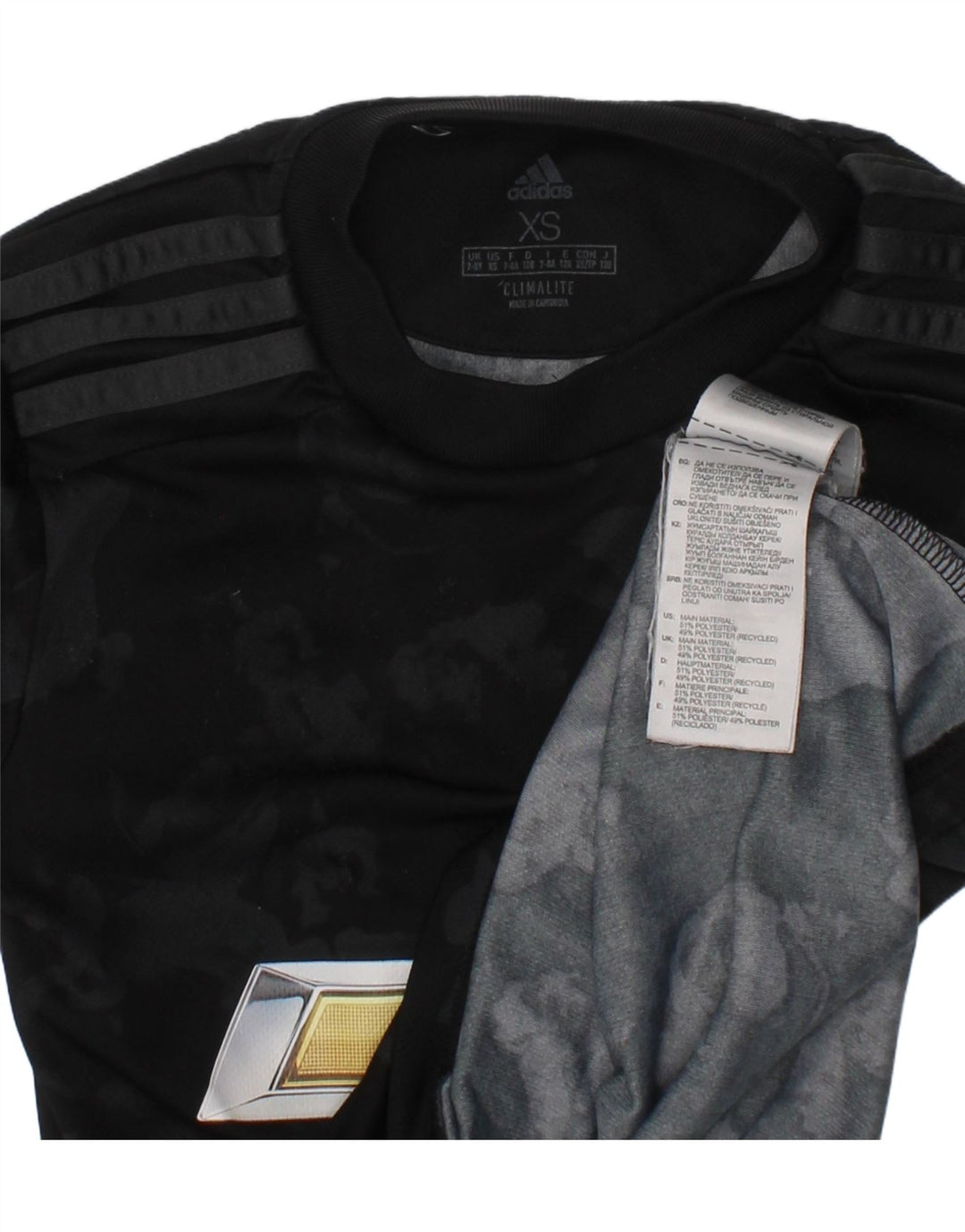 Adidas Camiseta gráfica para niño 7-8 años XS Negro Poliéster