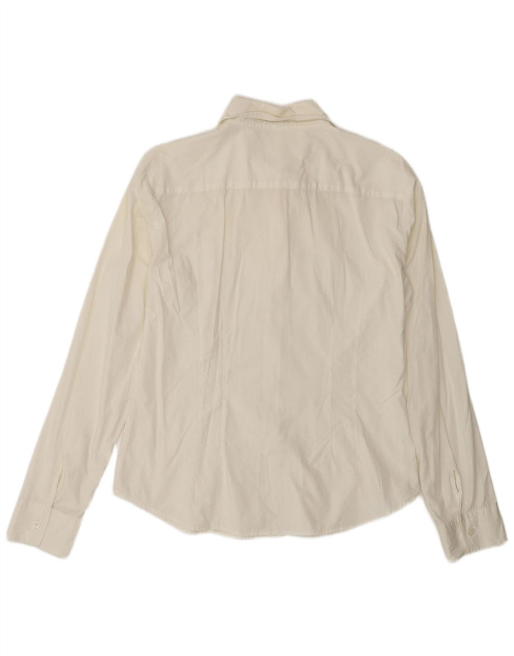 Camisa Benetton Mujer ES 46 Grande Blanco