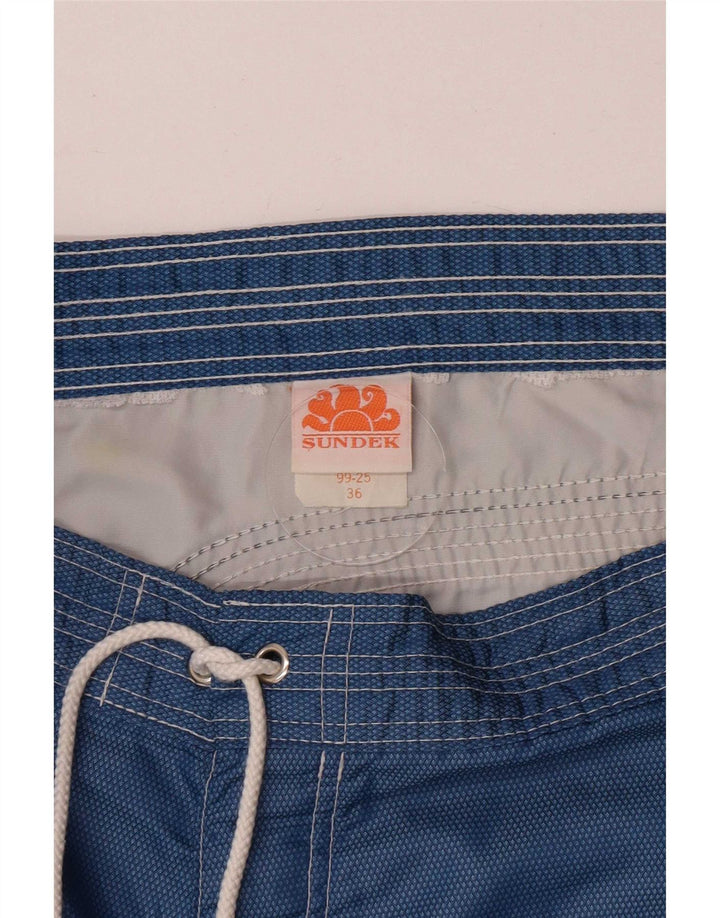 Sundek Bañador para hombre, talla grande, nailon azul