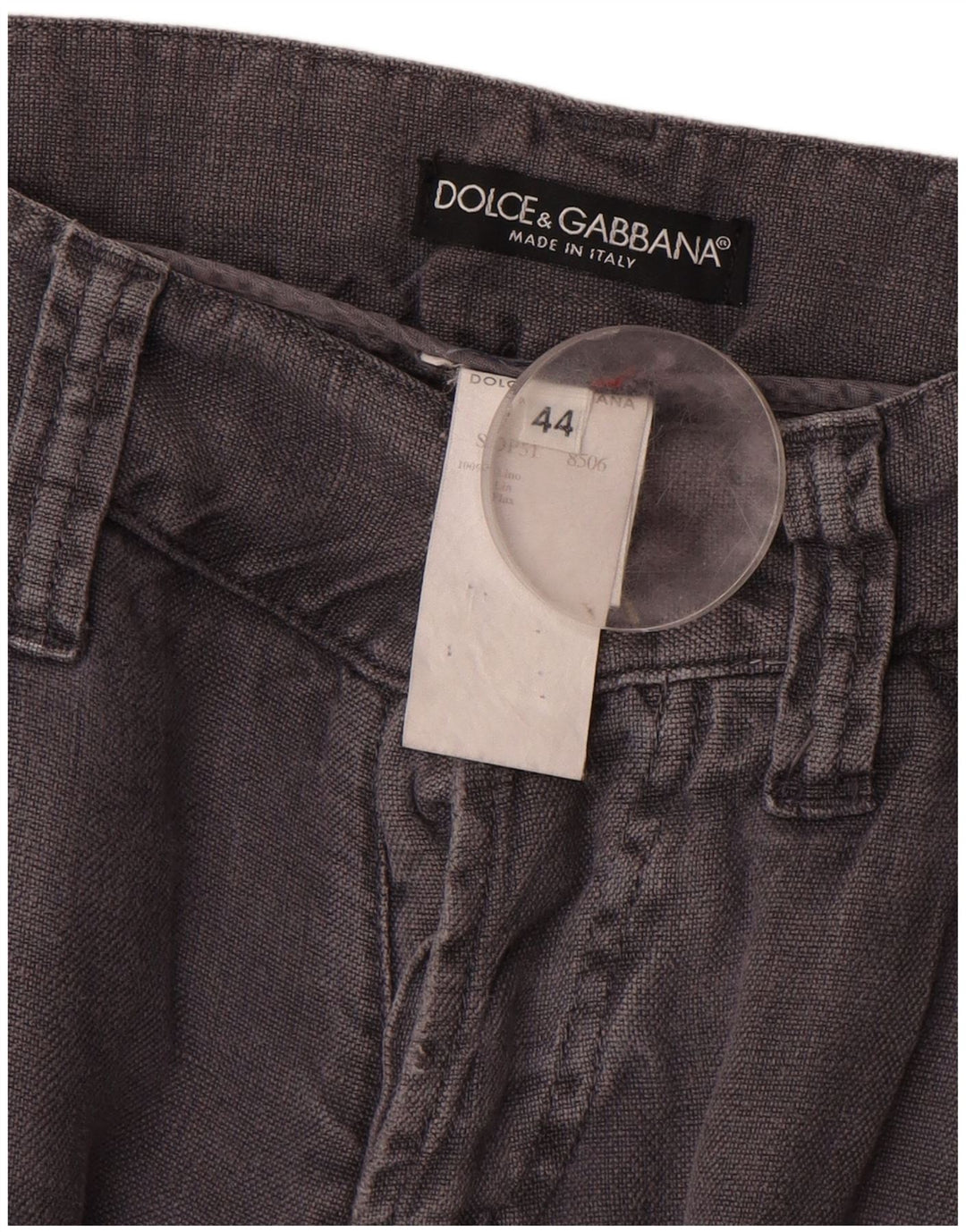 Dolce & Gabbana Pantalones Casuales Rectos Para Mujer IT 44 Medium W30 L34 Gris