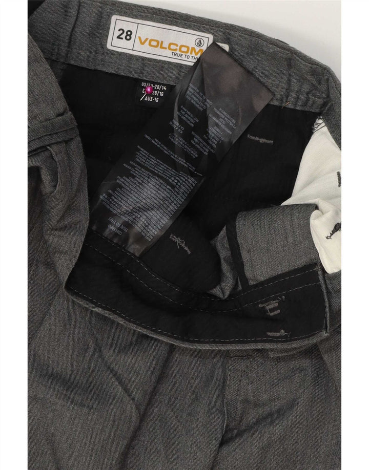 Volcom Pantalones cortos chinos para niños 15-16 años W28 Gris Poliéster