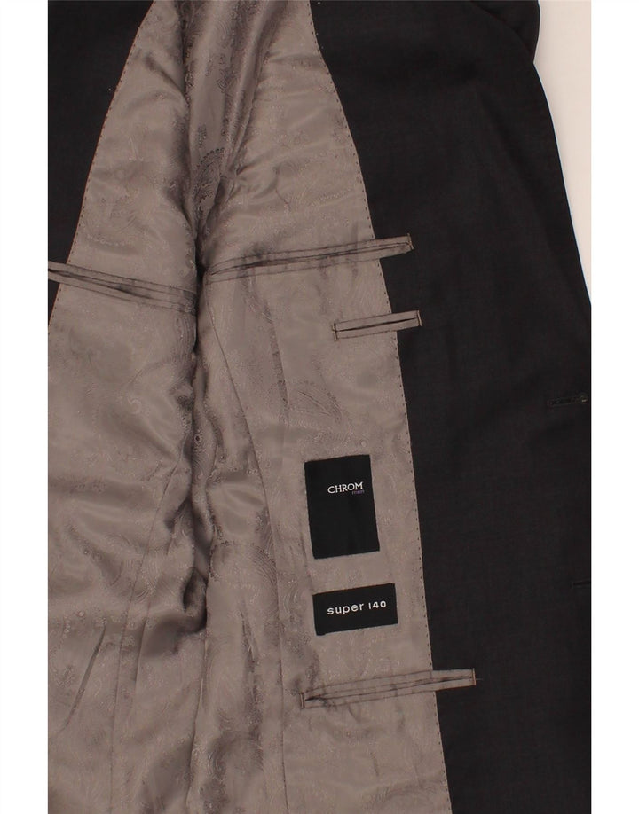 CHROM Traje de 2 piezas con 2 botones para hombre UK 38 Medium W32 L30 Negro
