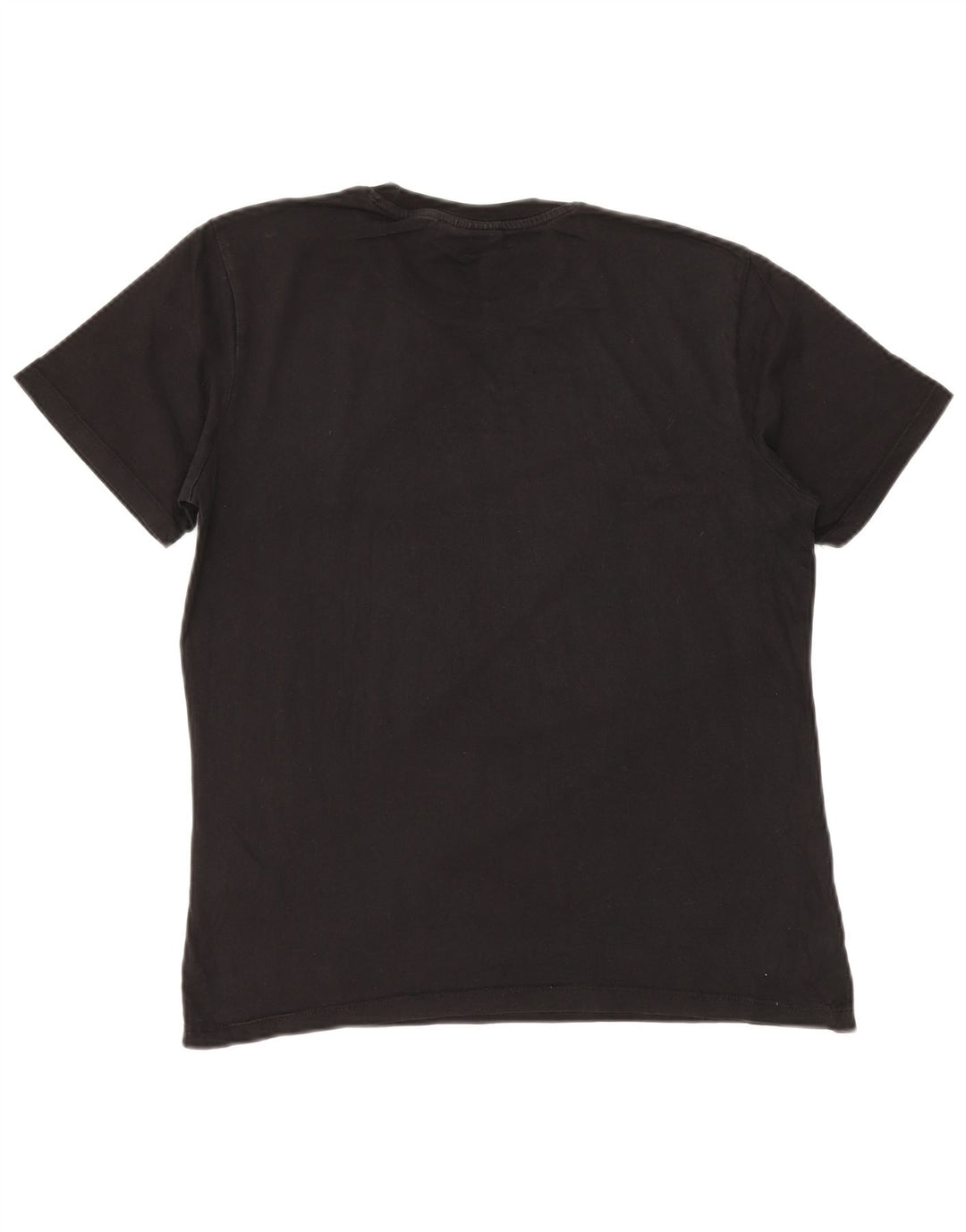 Hugo Boss Hombre Camiseta Gráfica Top Medio Algodón Negro