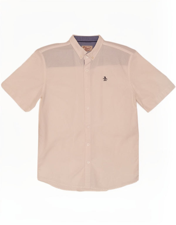 Camisa Manga Corta Penguin Boys 12-13 Años Blanco