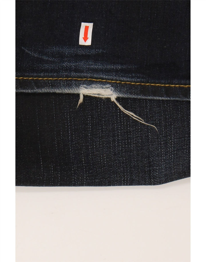 TRUSSARDI Mens Straight Jeans W33 L32 Navy Blue Cotton