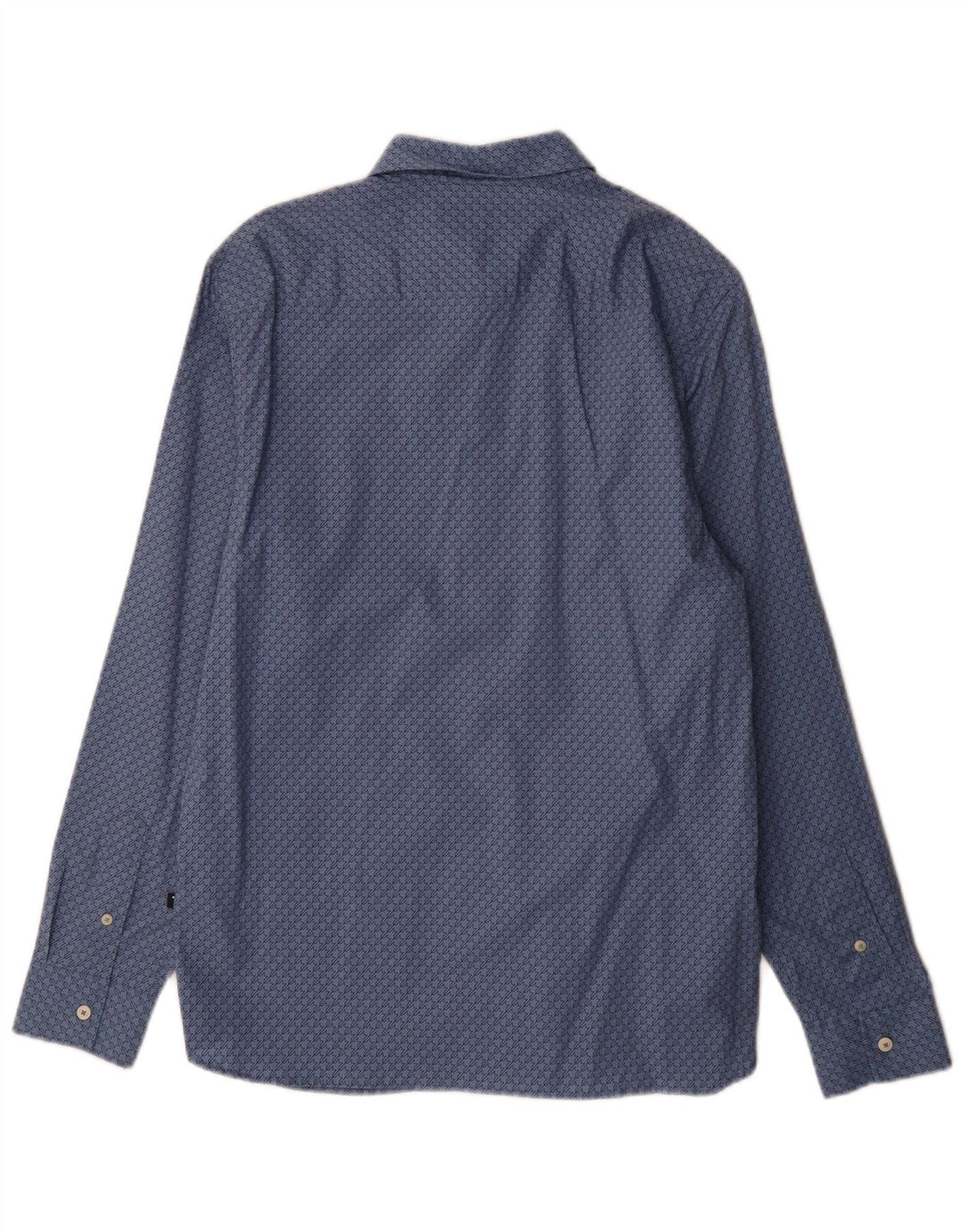Ted Baker Camisa para hombre Talla 3 Algodón de pata de gallo azul mediano