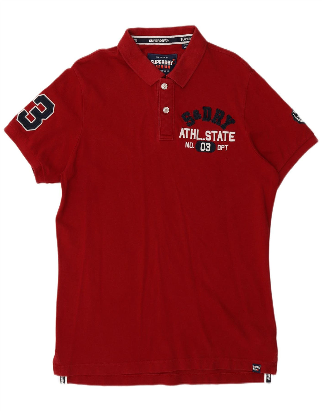 Superdry Polo Gráfico XL De Algodón Rojo Para Hombre