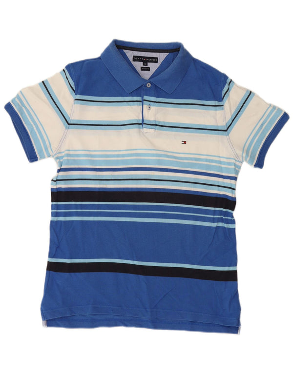Tommy Hilfiger Polo Slim Fit para Hombre XL Algodón A Rayas Azul