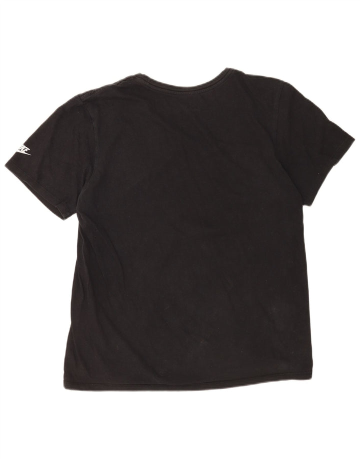 Nike Camiseta con gráfico de corte atlético para hombre Top mediano de algodón negro