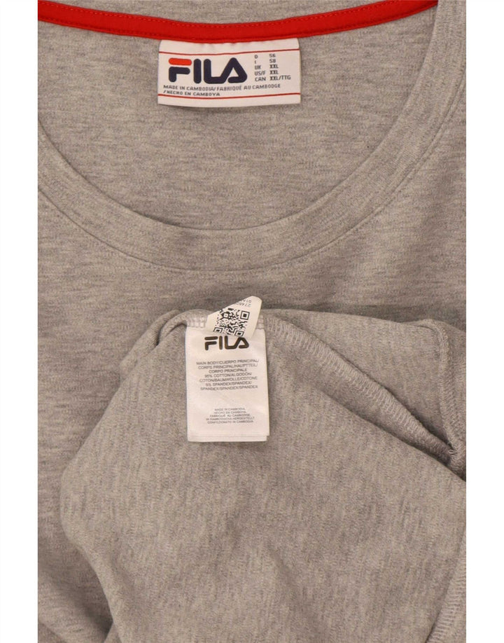 Fila Hombre Sudadera Jumper 2XL Gris Algodón