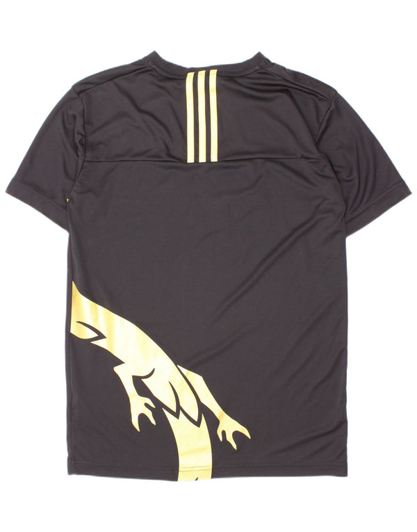Adidas Boys Primegreen Graphic Camiseta Top 11-12 años Negro Poliéster