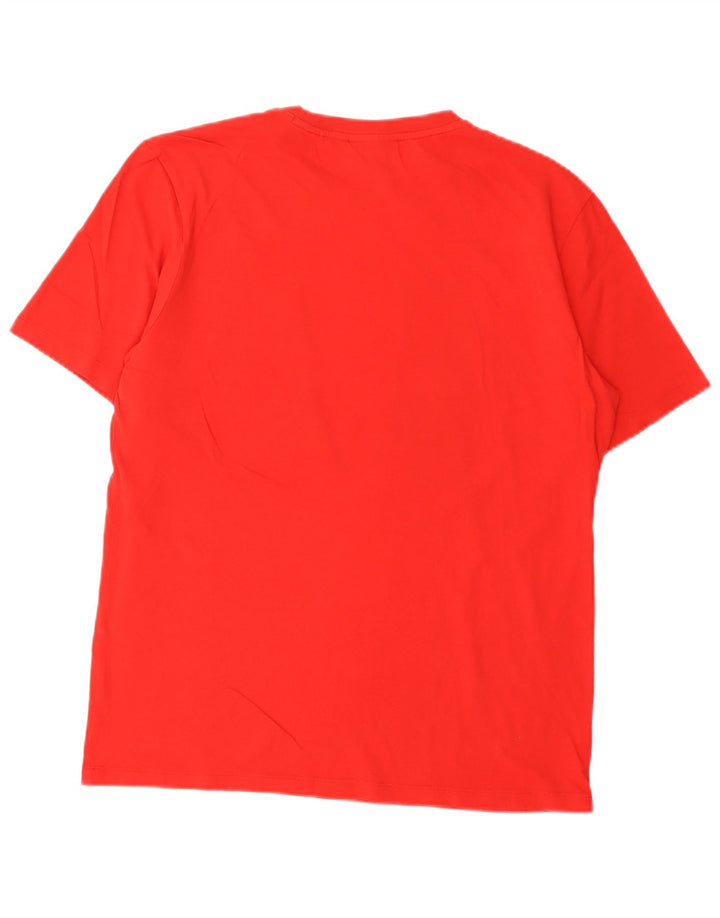Hugo Boss Hombre Camiseta Gráfica Top Pequeño Rojo