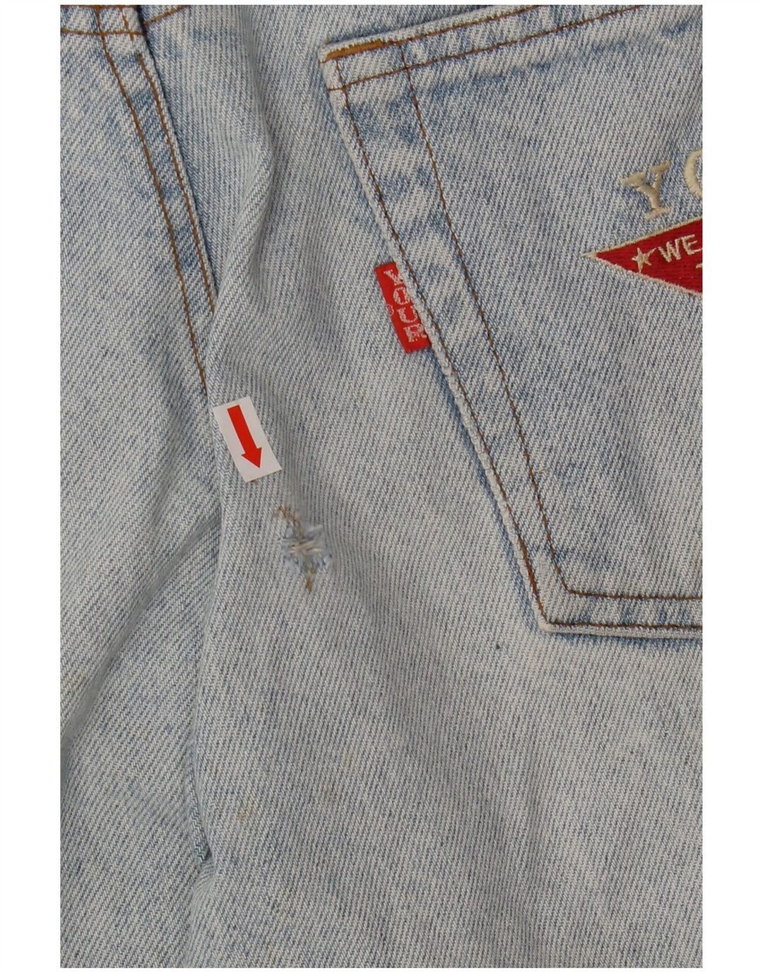 Vaqueros rectos vintage para hombre W34 L30 Algodón azul