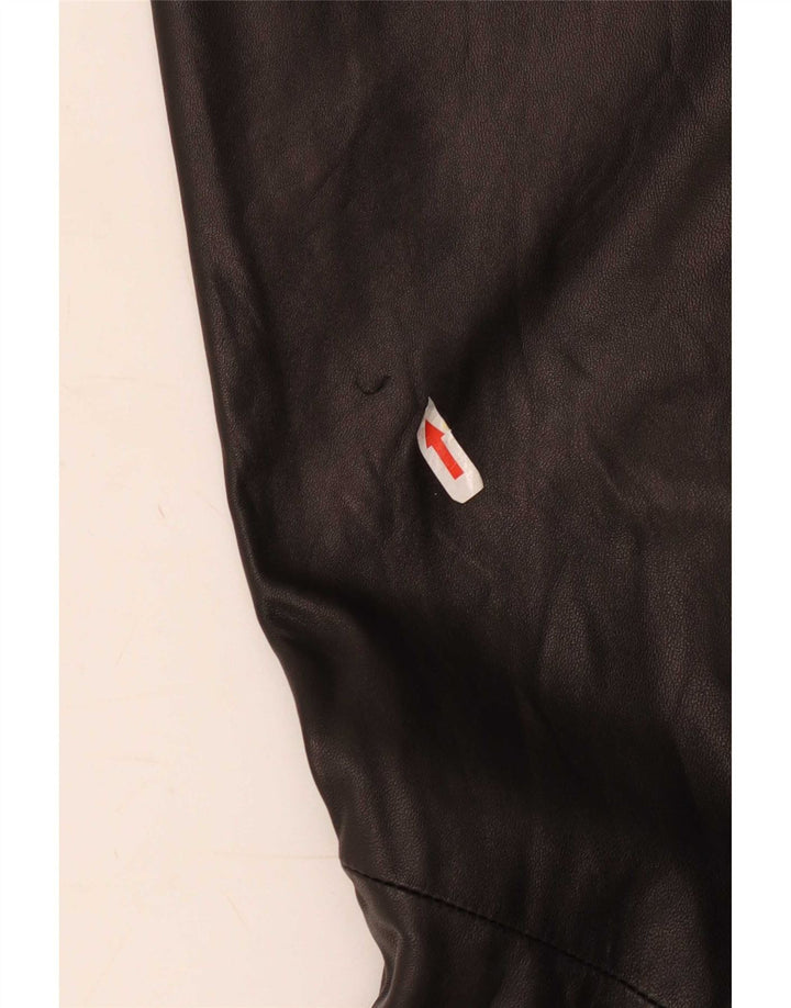 Danier - Pantalones de piel acampanados para mujer, talla 8 W24 L31, color negro
