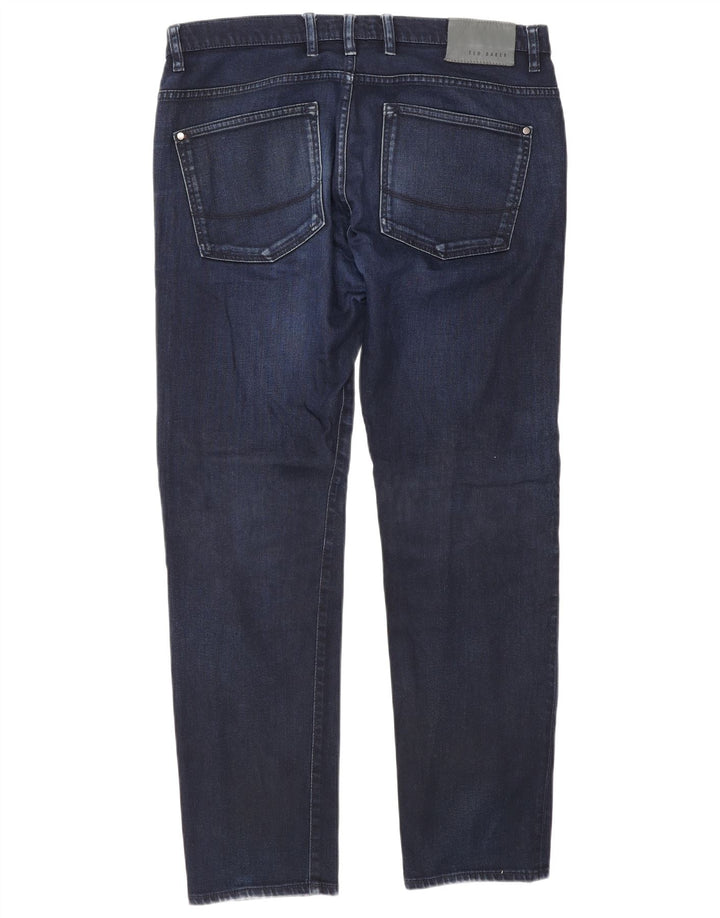 Vaqueros ajustados para hombre de Ted Baker W34 L30 Algodón azul marino