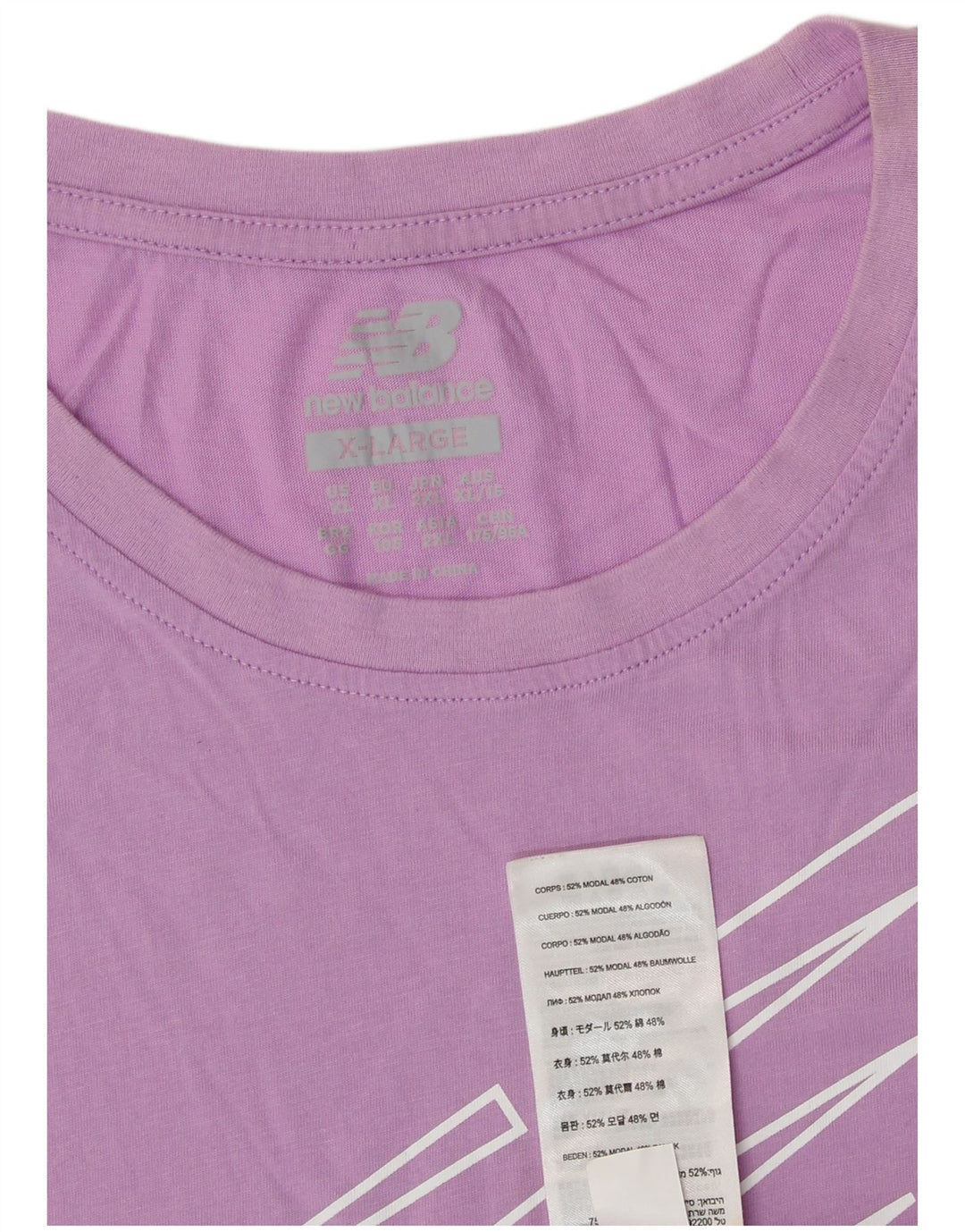 NEW BALANCE Womens Graphic Vest Top UK 18 XL Purple Modal
