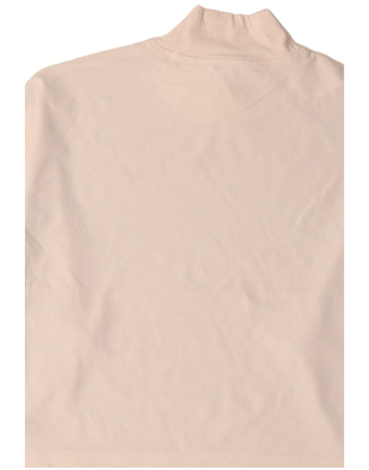 Athleta Top corto para mujer de manga larga UK 44 Nylon color block marrón medio