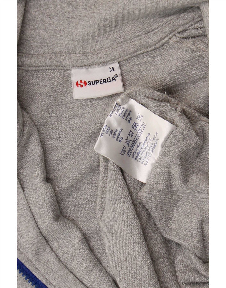 Chaqueta superior de chándal para mujer Superga UK 44 Algodón gris medio con bloques de color