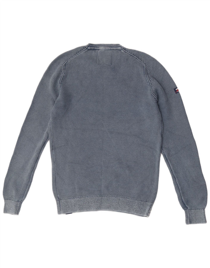 Superdry Jersey De Cuello Redondo Para Hombre Jersey De Algodón Azul Grande