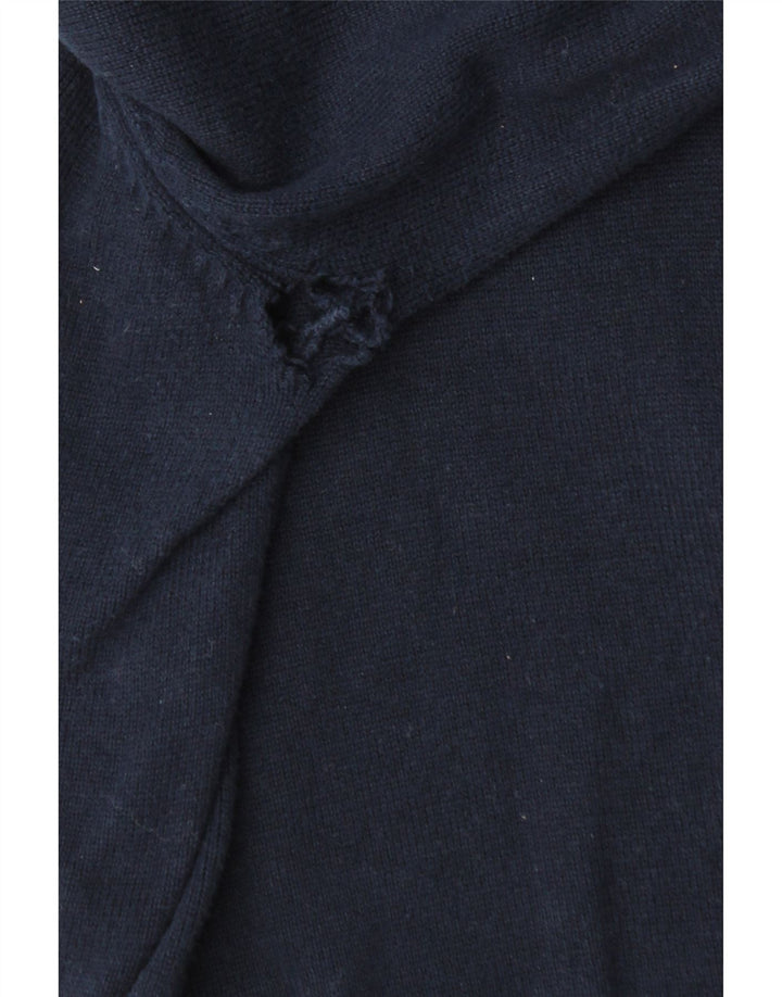 Crew Clothing Suéter tipo jersey con cuello y cremallera para hombre Algodón azul marino mediano