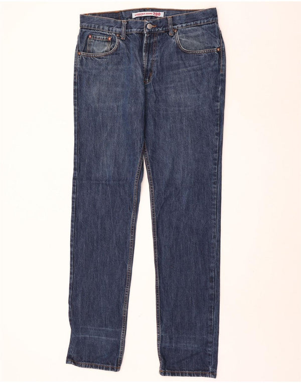 Carrera Mens 700 Regular Straight Jeans IT 50 Grande W34 L34 Algodón Azul