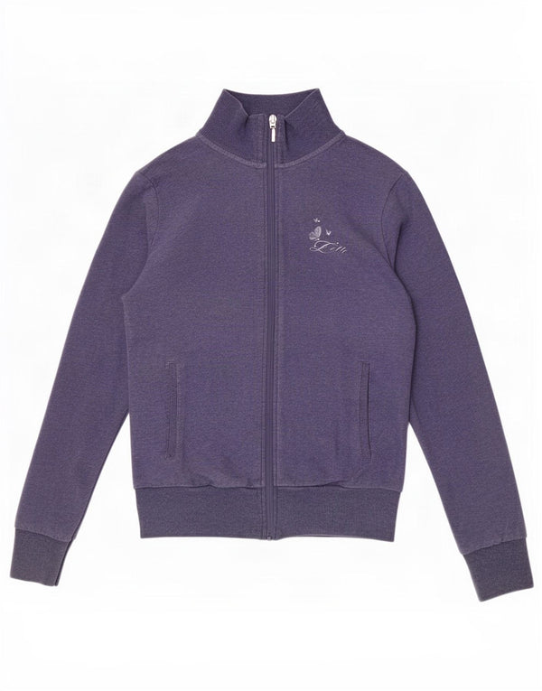 Lotto Mujer Chándal Top Chaqueta UK 10 Small Azul Algodón