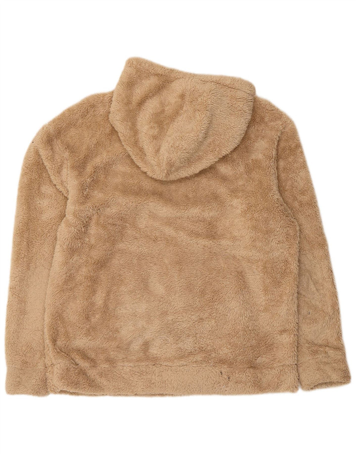 ZARA Hombre Jersey Polar Con Capucha Large Beige