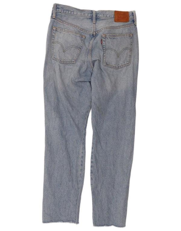 Levi's Mujer 501 Vaqueros Rectos Desgastados W29 L28 Algodón Azul