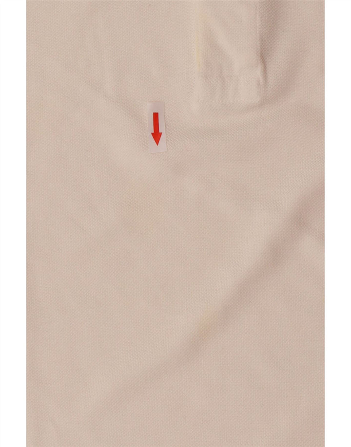 Lacoste Polo para hombre talla 3 pequeño algodón blanco