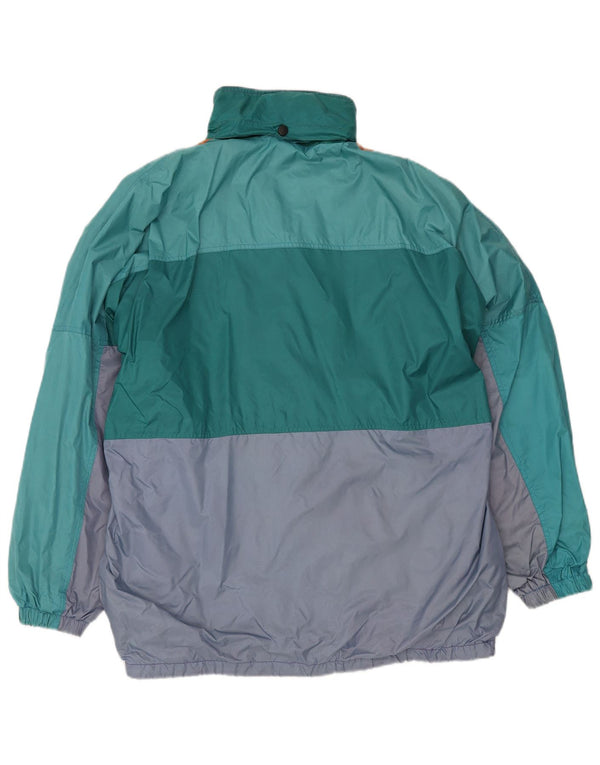 Chaqueta impermeable holgada con capucha para hombre O'Kief UK 40 Large Green Colourblock