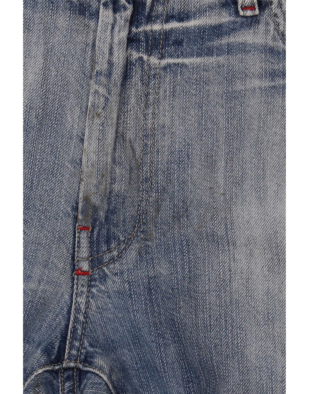Carrera Jeans Rectos Para Hombre W36 L30 Algodón Azul
