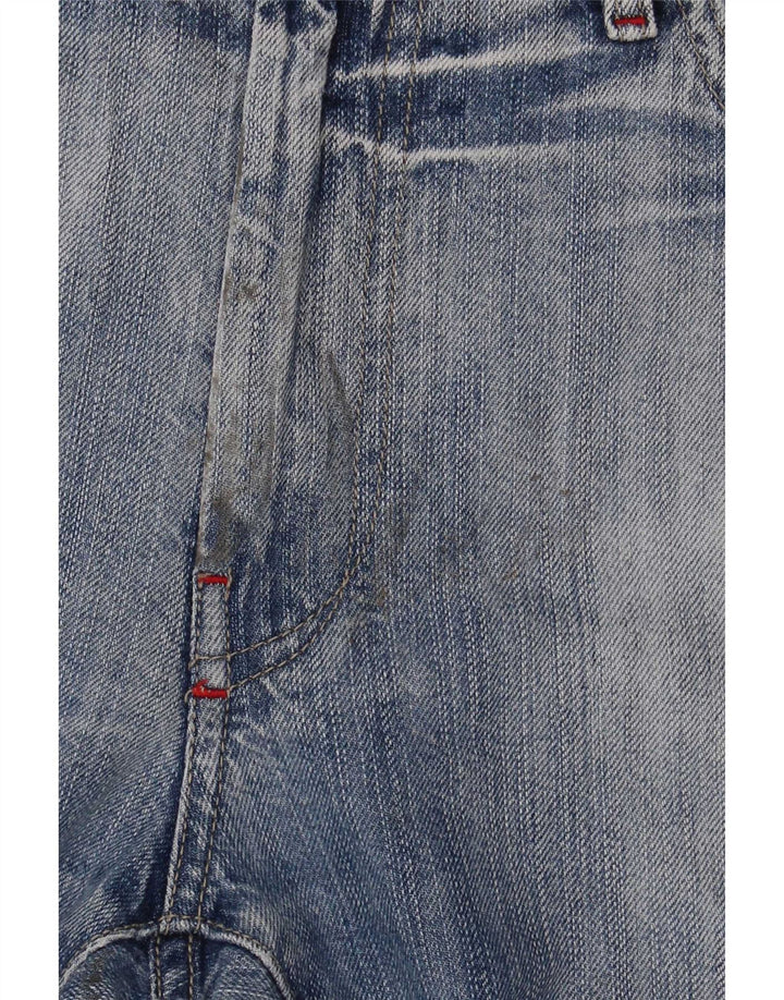Carrera Jeans Rectos Para Hombre W36 L30 Algodón Azul