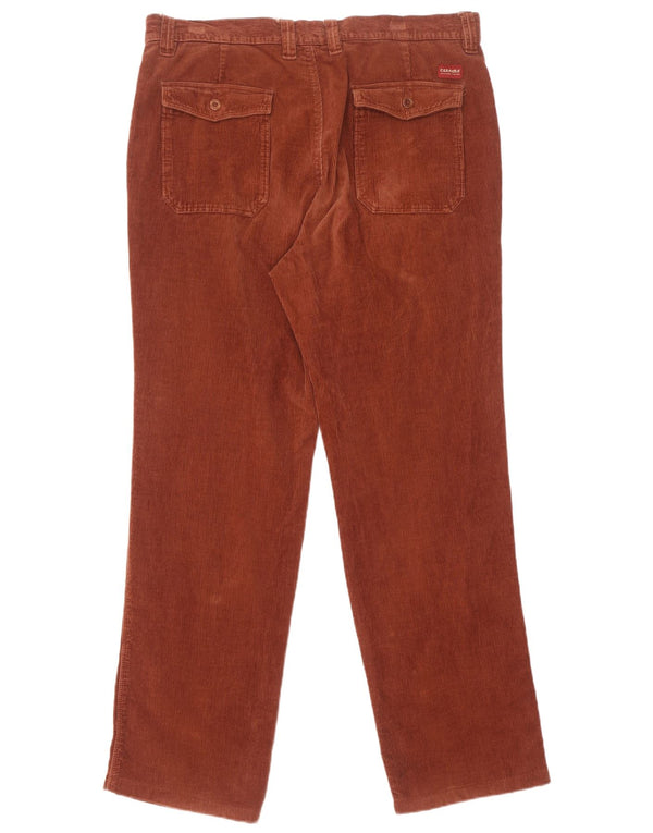 Carrera Pantalones rectos de pana para hombre IT 52 XL W36 L31 Algodón granate