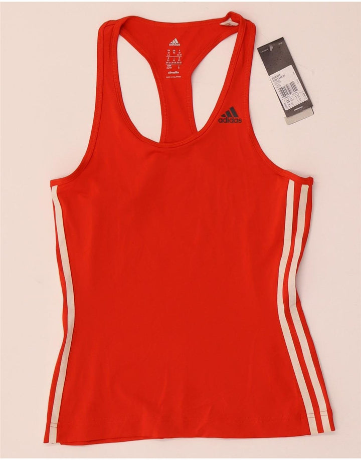 Adidas Mujer Climalite Chaleco Top UK 4/6 XS Rojo Poliéster