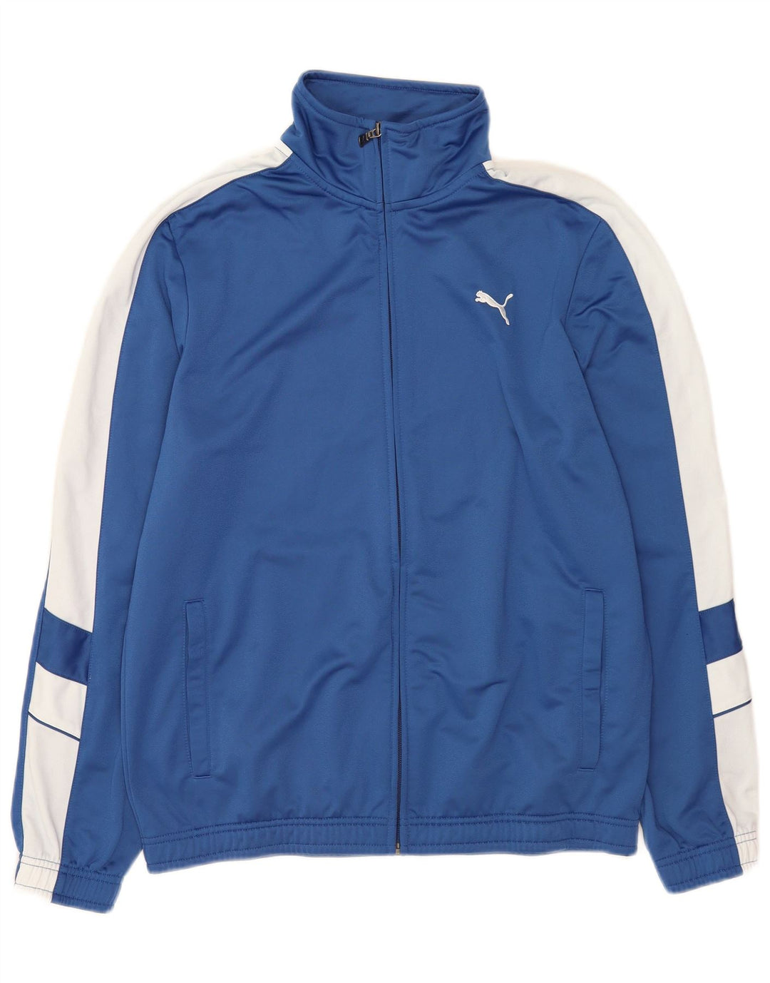 Puma Chaqueta De Chándal Superior Para Hombre Poliéster Color Block Azul Medio