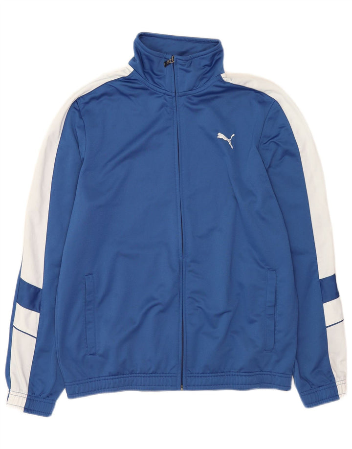 Puma Chaqueta De Chándal Superior Para Hombre Poliéster Color Block Azul Medio