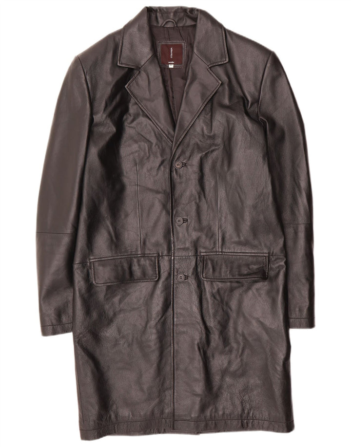 Conbipel Abrigo de cuero para hombre IT 46 Small Cuero negro