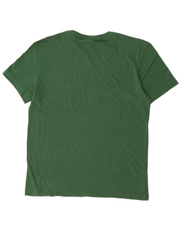 Lacoste Camiseta de corte regular para hombre, talla 5, algodón verde grande