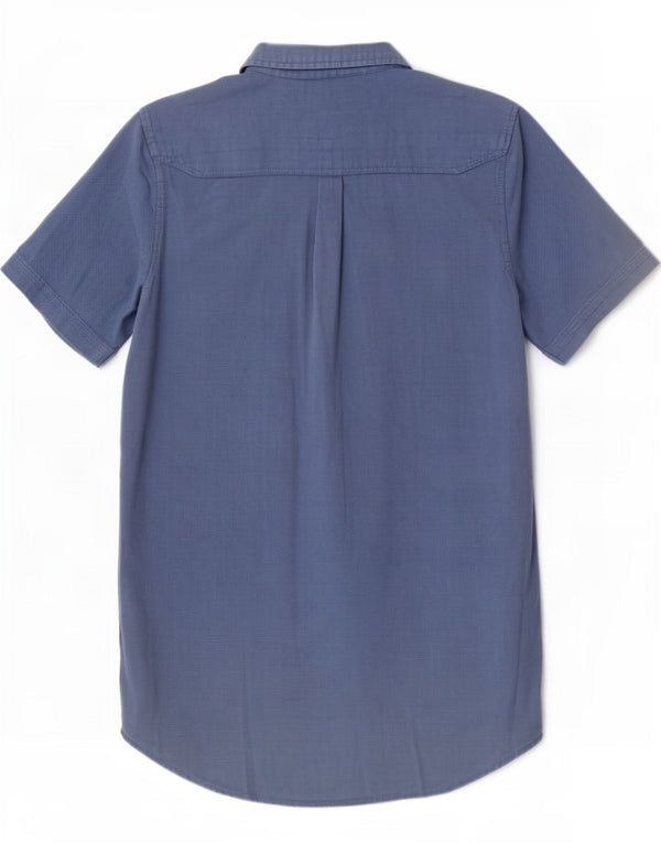 Camisa de manga corta para hombre Saltrock Small Blue Cotton