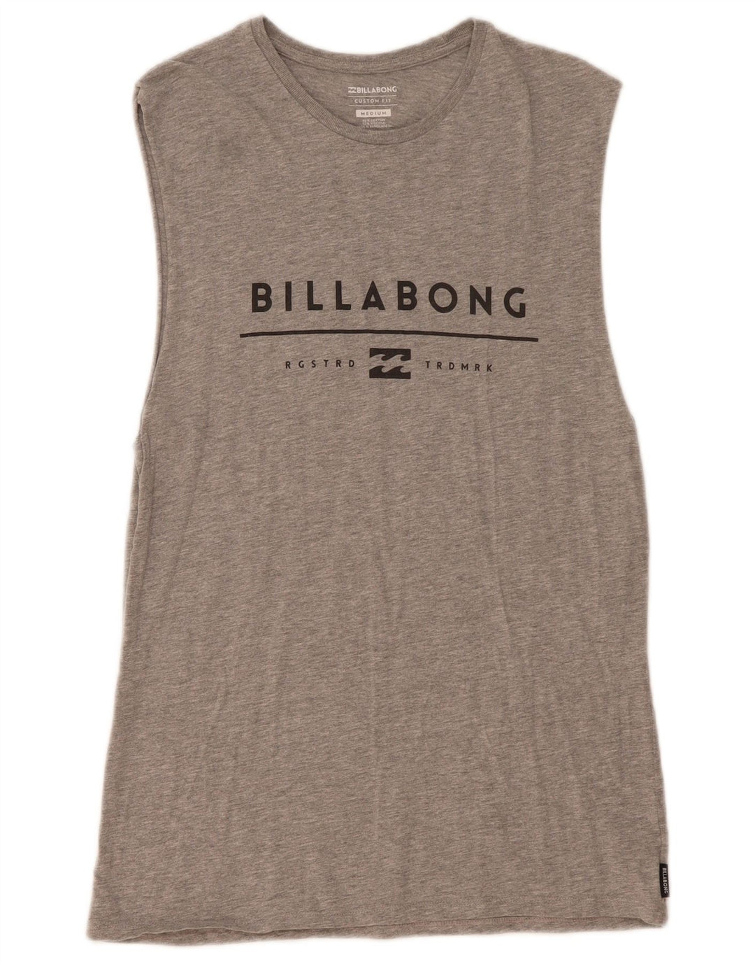 Billabong Camiseta Sin Mangas Con Gráfico De Ajuste Personalizado Para Hombre Algodón Moteado Gris Medio