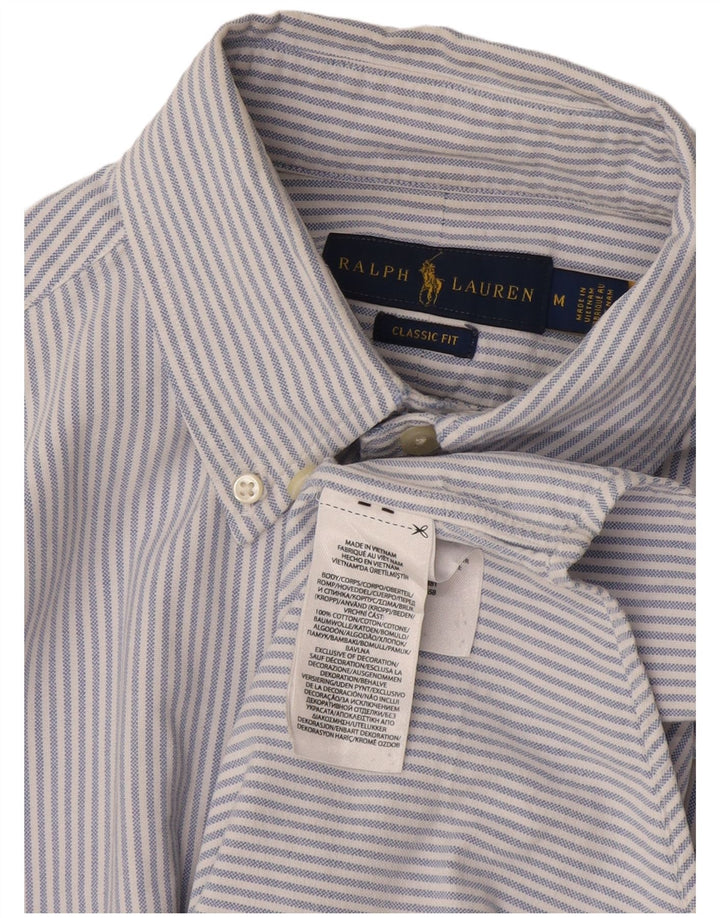 Ralph Lauren Camisa De Corte Clásico Para Hombre Algodón A Rayas Azul Medio